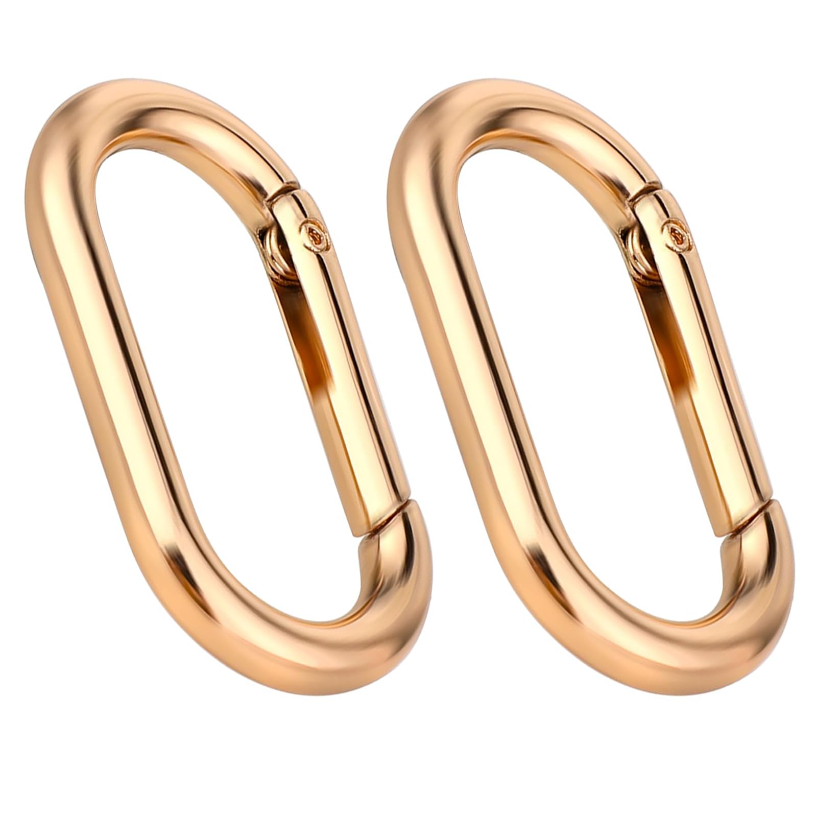 2Pcs Premium Gold Carabiner Clips,Heavy Duty Opening O Ring Keyring Clips for Purse Strap,Keychains&Backpacks,Buckle Clasp,Backpacks,Purse,Keys,Bag Strap Rustproof Key Hook Accessories (Gold)