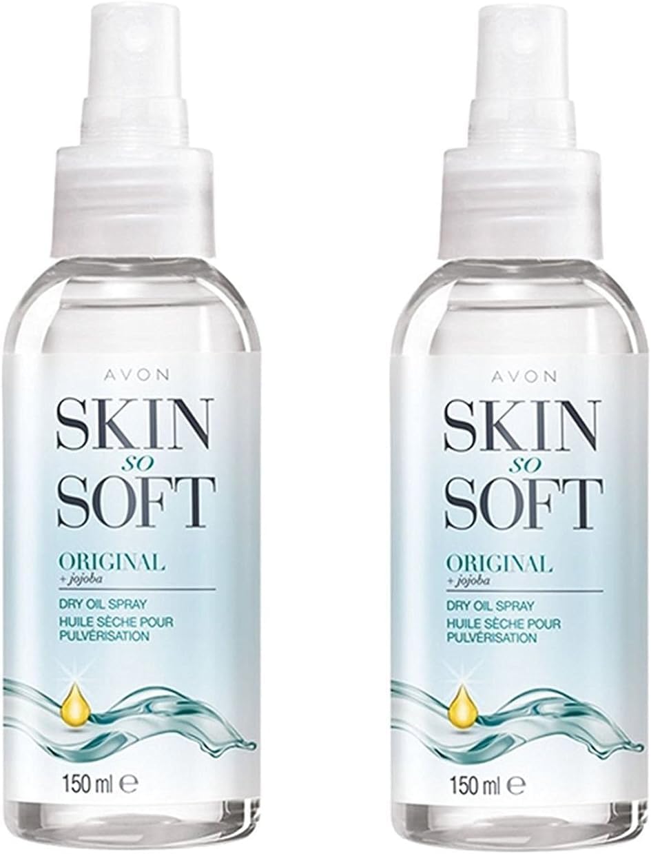 AVON SKIN SO SOFT Original Dry Oil Spray 5 fl.oz (Double Pack)