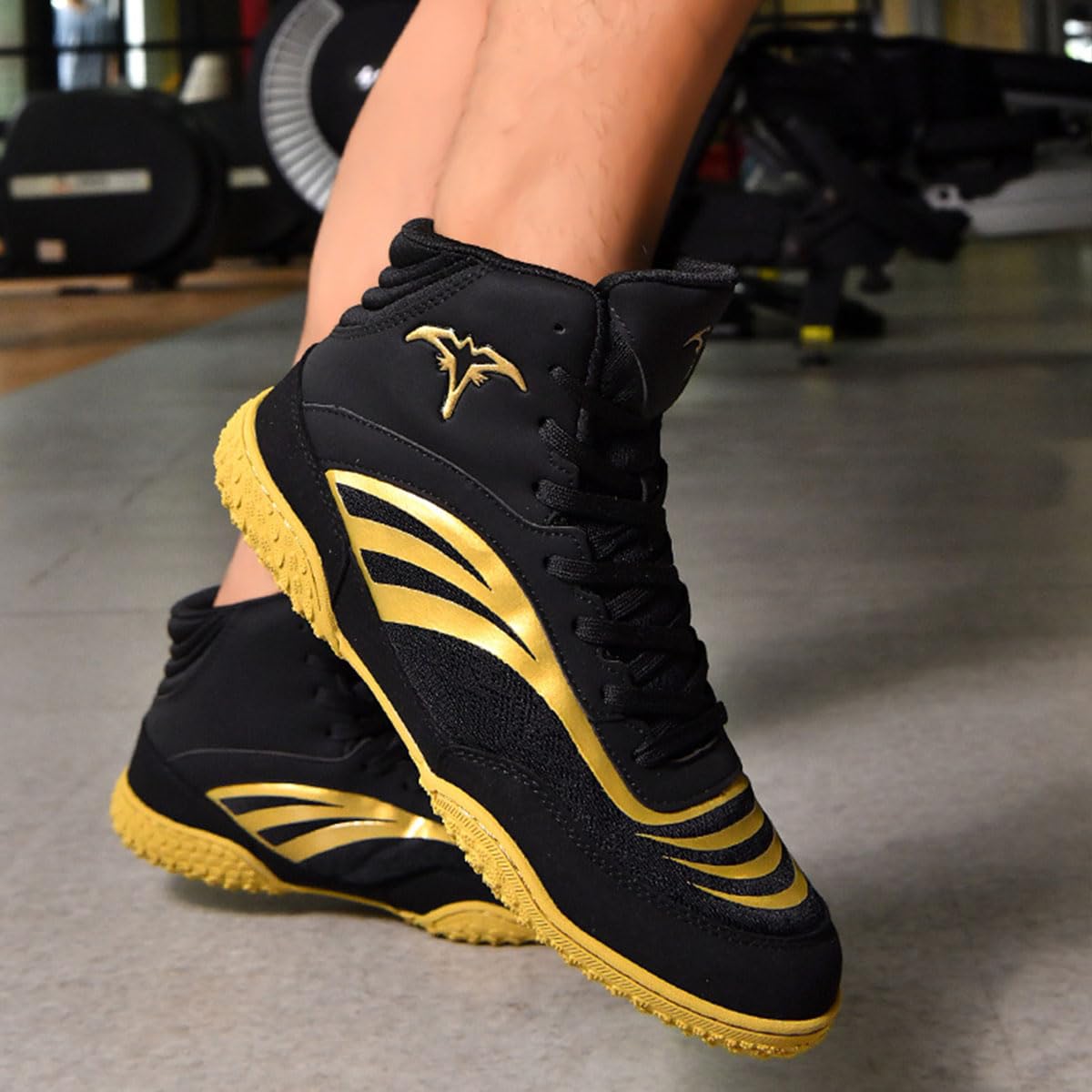 Zapatillas De Deporte De Boxeo para Hombre Zapatillas de Boxeo Entrenamiento de competición para Lucha Libre Sentadillas Artes Marciales
