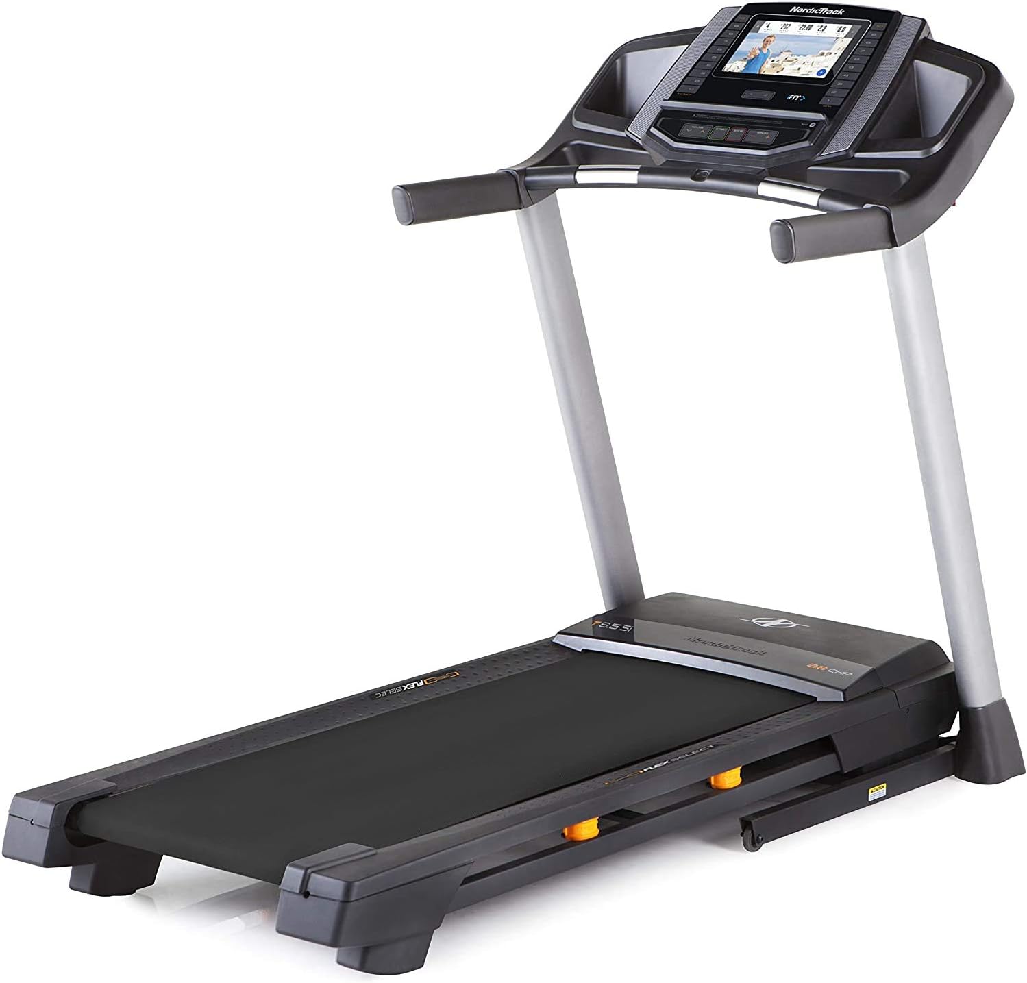 NO BLAND Digital Folding Treadmill, 2020 New Generation Digital Control 4.5HP Motor, 20 Incline Levels,0.3km/h to 18km/h, 20 Programmes, Bluetooth & Speakers