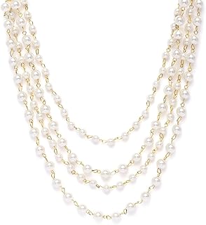 zaveri pearls Gold Tone Multi Layers Classy Pearls Necklace For Women-ZPFK10322-picture-33