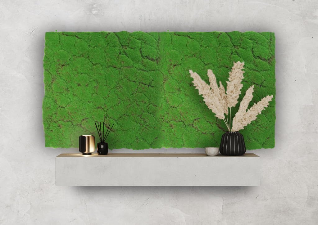 PROVISTON Pannelli da parete acustici 3D, 520 x 520 x 30 mm, in plastica, verde foresta, muschio, pannelli modulari da parete
