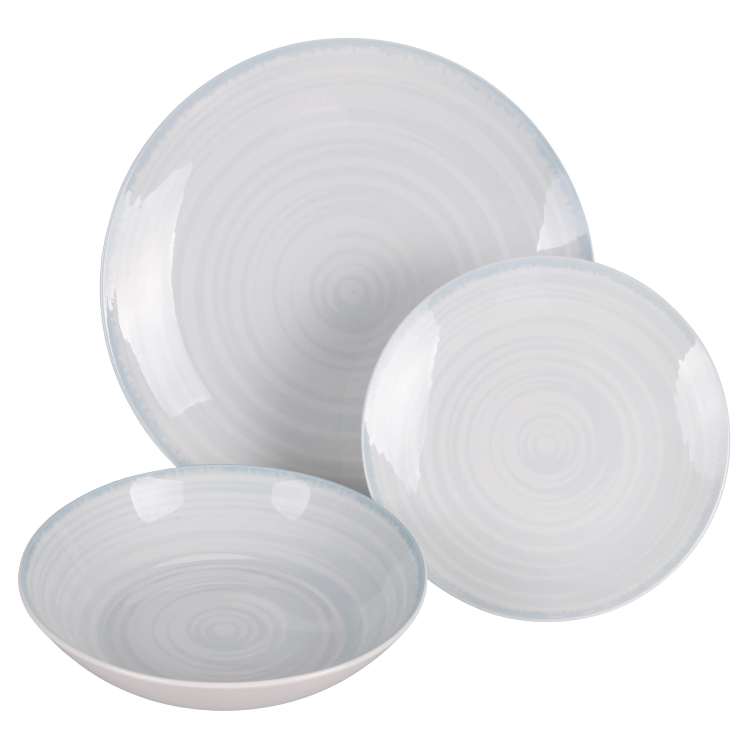 18-częściowy porcelanowy serwis obiadowy, 6-osobowy zastawa stołowa, domek wodny