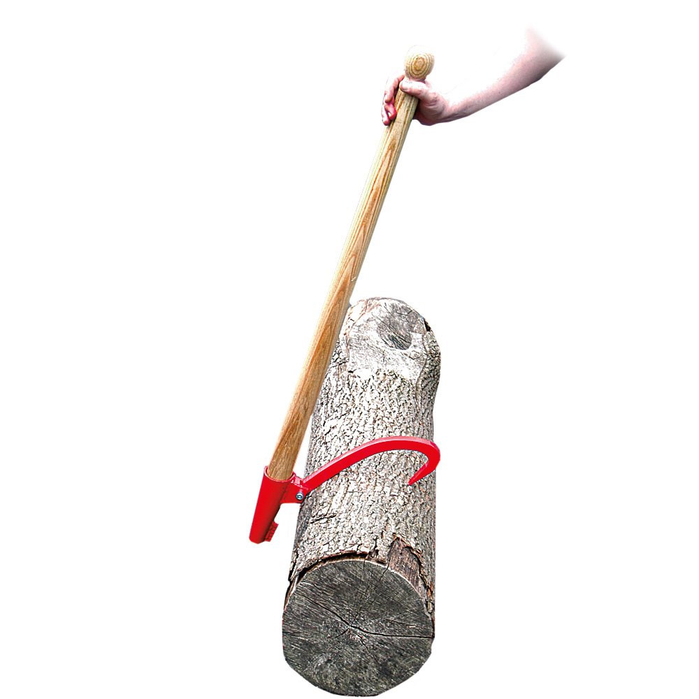 CROSSFER Wendehaken mit seitlicher Raste, Hakenlänge 133mm für Stammdurchmesser bis zu 50cm, Baumwender mit robustem Eschenstiel