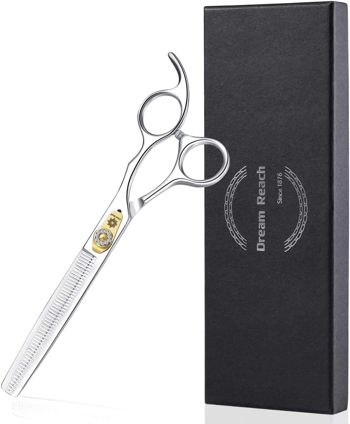 Dream Reach Dog Grooming Scissors - 7" Thinning Scissors, Texturing, Mixing and Layering for Dogs, Cats and Other Pets - Japanese 440C Stainless Steel 2