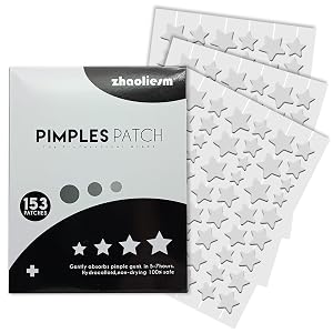 Clear Star Pimple Patches for Face 153 Count Hydrocolloid Star Acne Patches Invisible Cute Zit Covers for Face