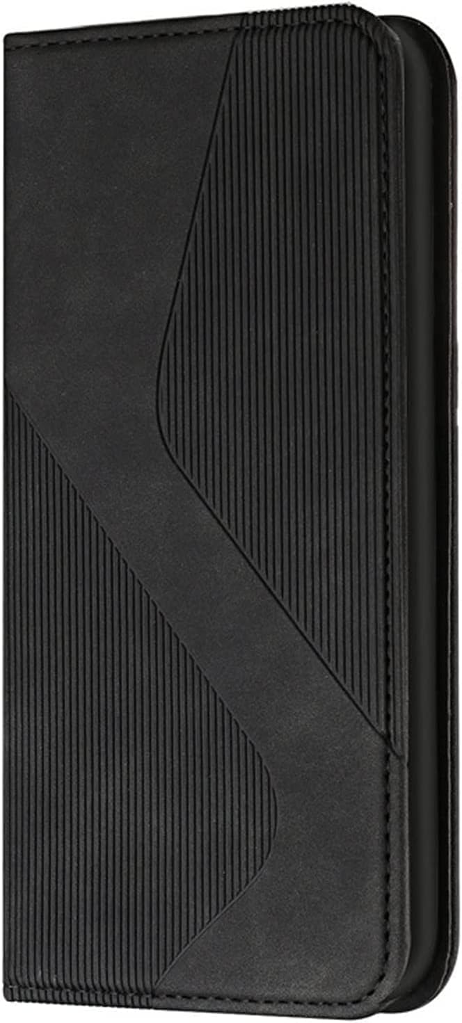 Flip Case for iPhone 14/14 Plus/14 Pro/14 Pro Max with Card Holder, Slim Durable PU Leather Wallet Case Magnetic Closure Shockproof Full Protection Phone Cover (Color : Preto, Size : 14)