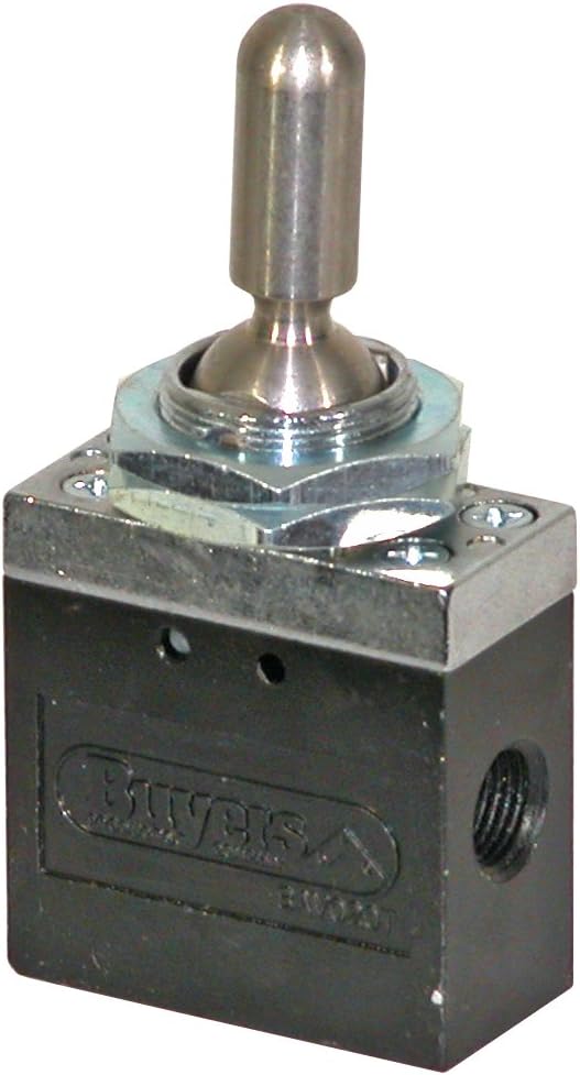 Buyers Products BAV020TD Neutral Lockout Toggle 3-Position Detented Valve Only, For Use With Tailgate Cylinders, Hoist Applications, Air Valves, Pumps, Dump Body Hardware & Accessories