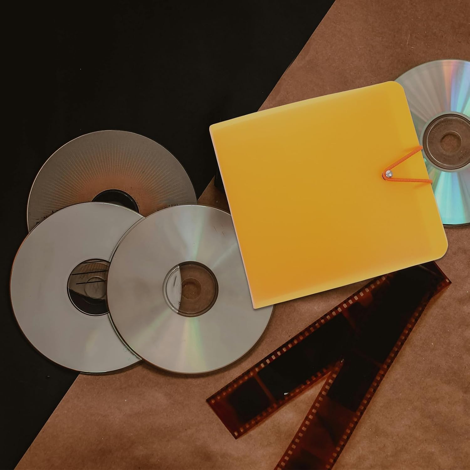 Orange Pp with Button Closure CD Storage Case Binder image 5