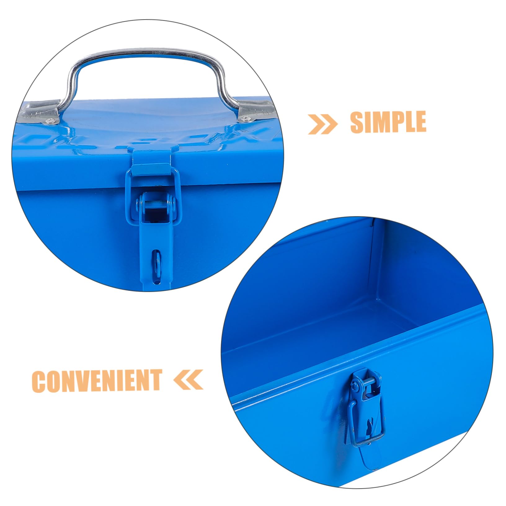 Cassetta Portautensili Monostrato Organizer Portatile in Ferro Blu