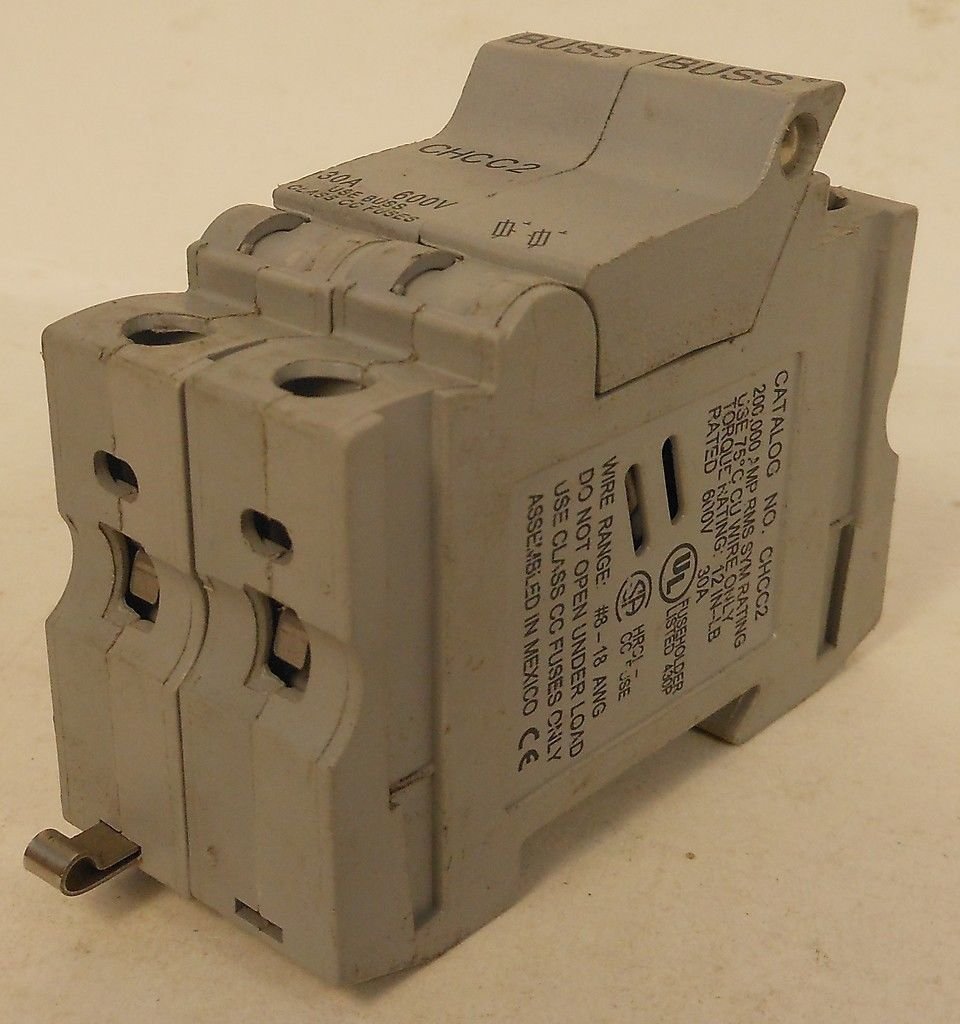 CHCC2 Bussmann/Eaton Fuse Holder 30A 600V Screw DIN Rail: Amazon.com: Tools  & Home Improvement