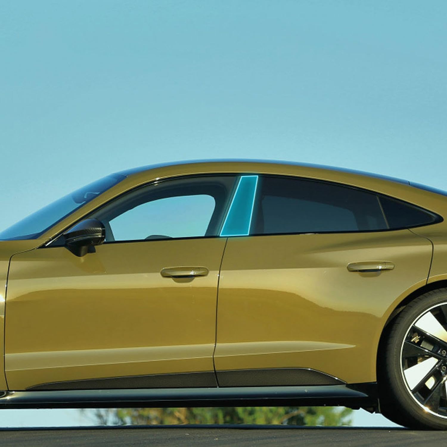 LAVIYE Car Protector Exterior Accessories TPU,for Audi RS e-tron GT 2022-2023 Window Center Pillar Protective Film Anti-Scratch Cover