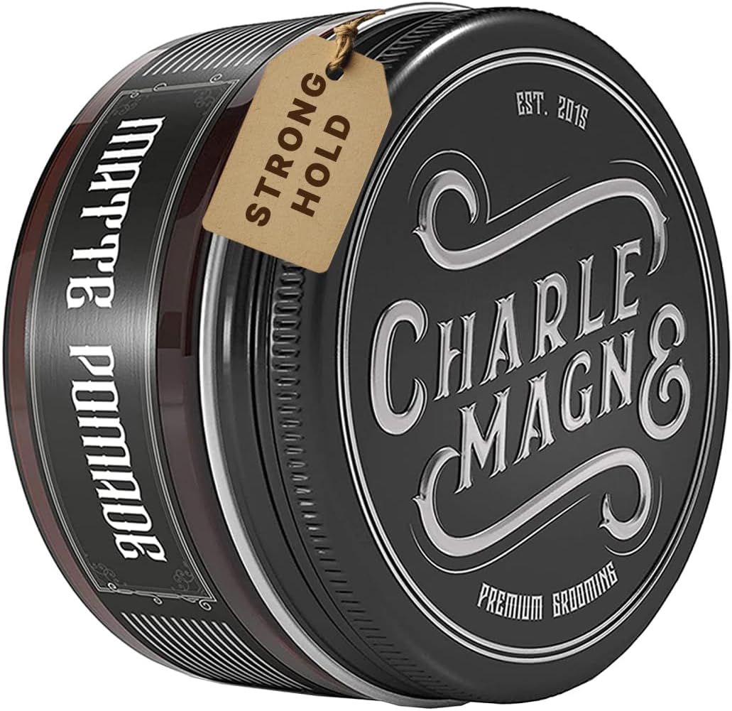 Charlemagne Matte Pomade Water Based - Strong Hold - Best Hair Wax Matt Short or Long Hair - Men - Hair Wax Men Hair Wax Men's Hair Paste Wax