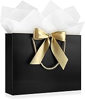 Vista 11 de Bolsas de regalo JMANNI, 1 pieza de bolsas de regalo grandes con cinta y 1 tarjeta de felicitación con 2 papeles de seda, bolsa de regalo de papel