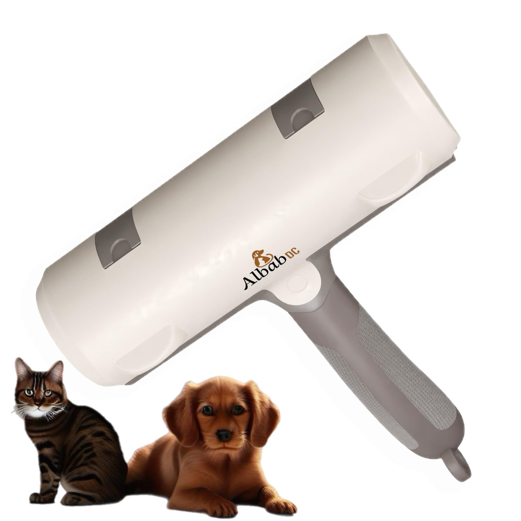 Albab Removedor de pelo de mascotas - Rodillo de pelusa reutilizable - para sofá, muebles, ropa, alfombras, ropa de cama - Pelo de gato y perro - Nueva herramienta de eliminación de pelos