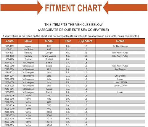 Miniatura 3 de Correa de transmisión accesoria, polea loca principal para Audi