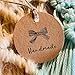 100PCS Handmade Kraft Paper Hang Tags - Round Craft Gift Tags with Natural Jute Twine - Perfect for Arts & Crafts DIY Gift Decorations