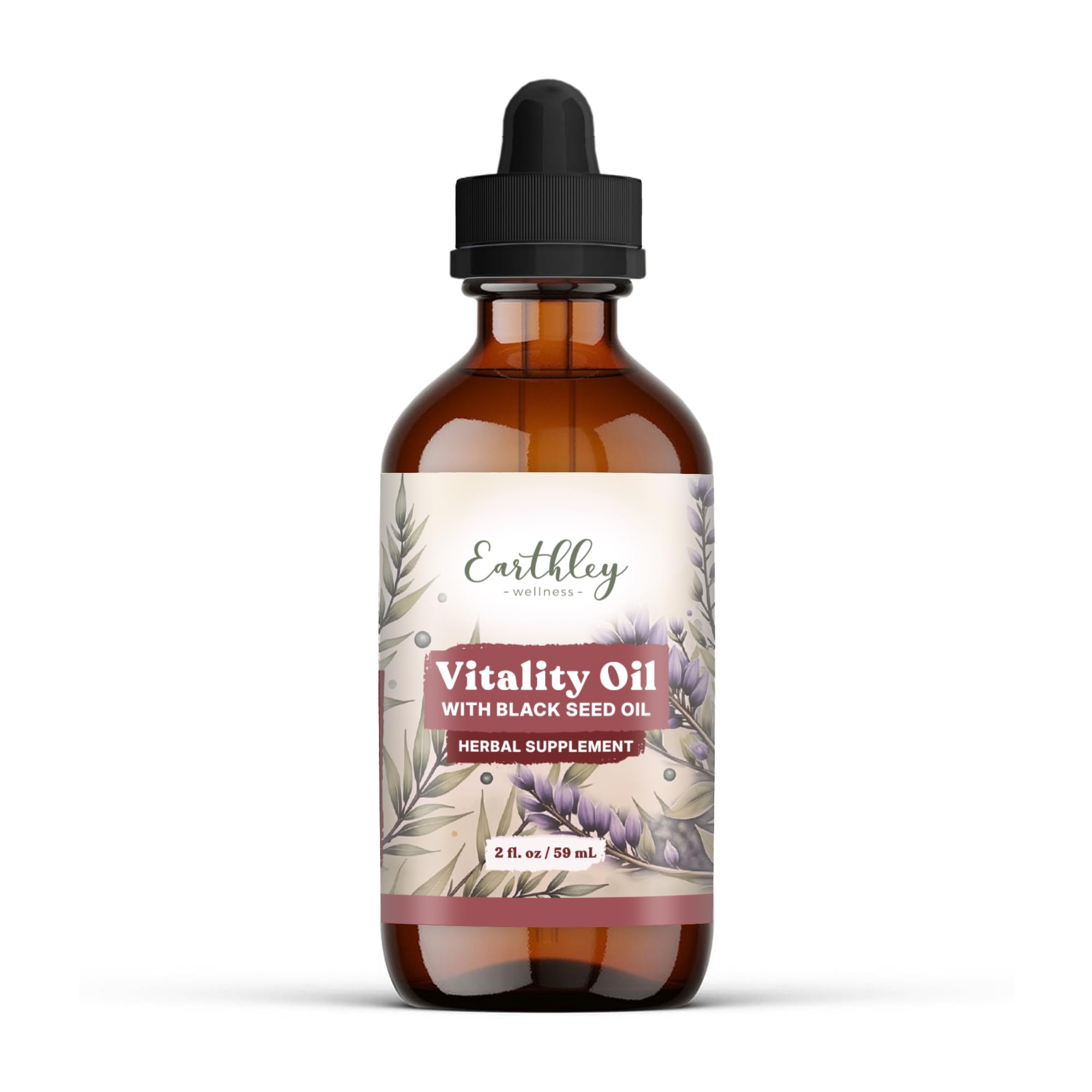 Earthley Wellness Vitality Oil, Liver, Immune, and Gut Health Support, Helps Elimate Toxins and Supports Liver Health, Zero Flavors, Colors, Zero Added Sugars, Allergens (2oz)