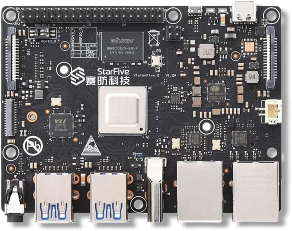VisionFive2 RISC-V 4GB RAM Single Board Computer, StarFive JH7110 Processor with Integrated 3D GPU, Base on Linux, with Wi-Fi Module-picture-12
