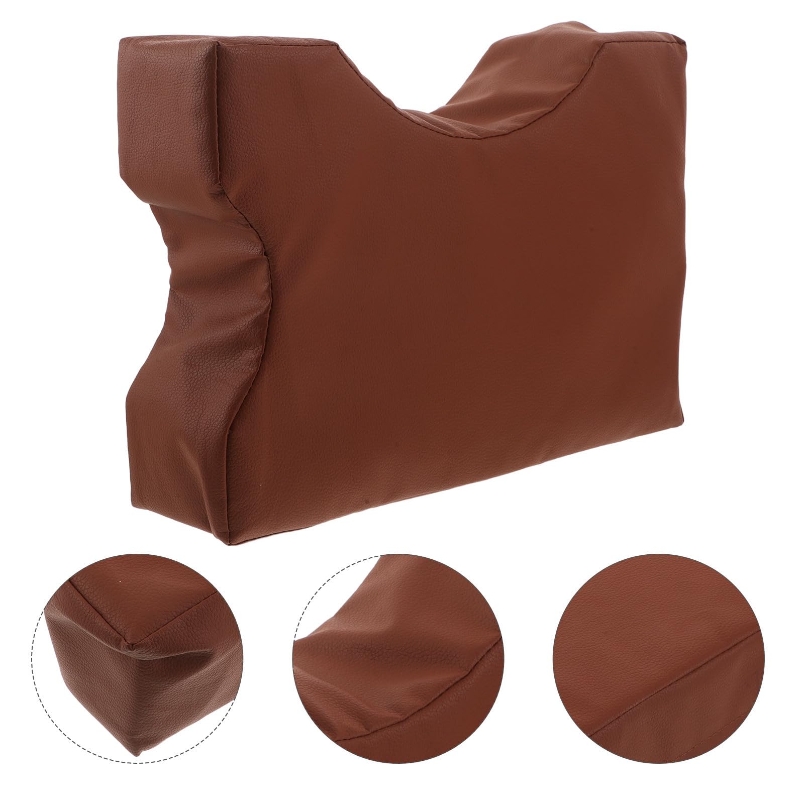 TEHAUX Sgabello per Pedicure e Manicure Supporto Postura, Altezza Regolabile, Imbottitura in Spugna ad Alta Resilienza, Superficie Antiscivolo in Pelle Pu Arancione per Ufficio e Camera