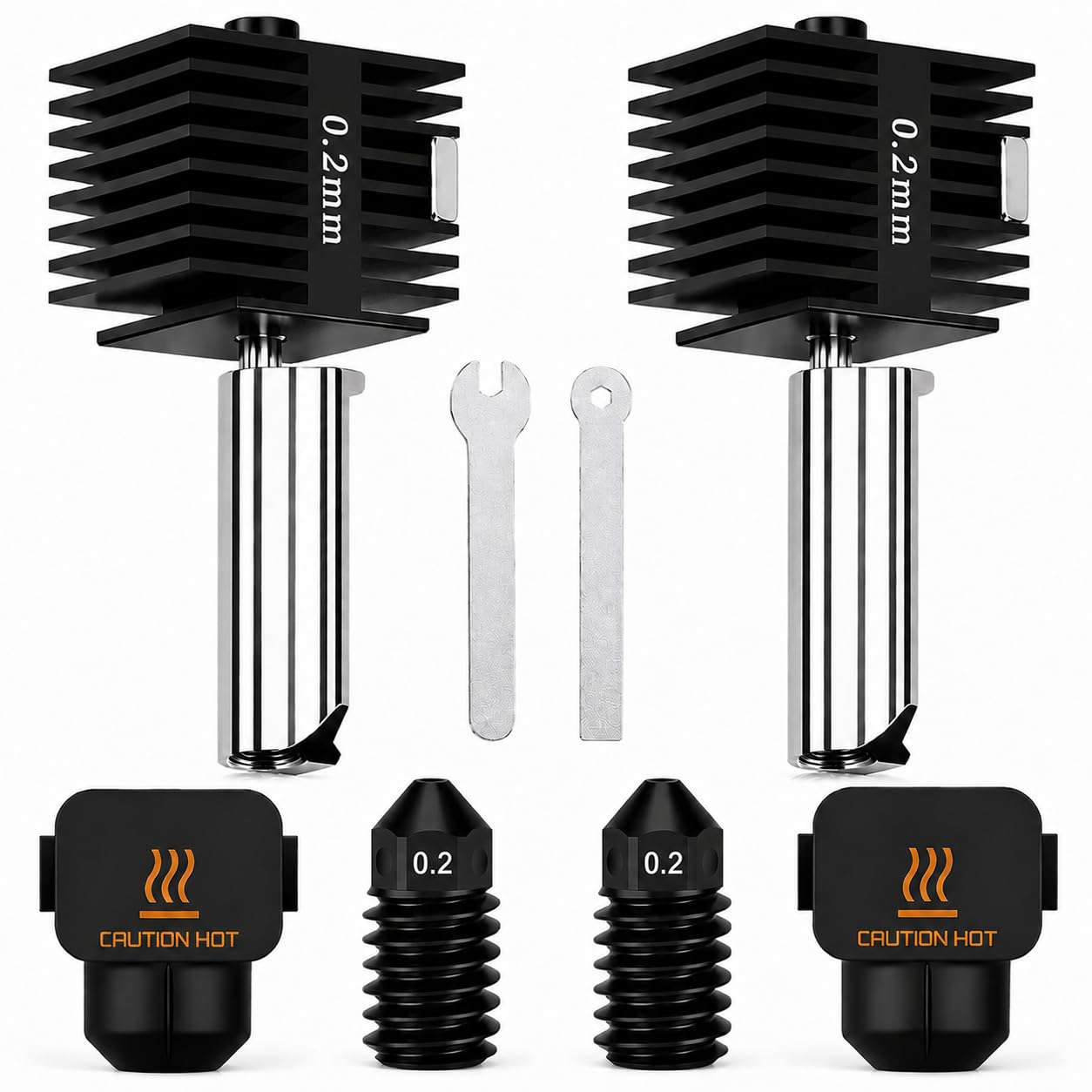 HIKUDIY 2PCS 0.2mm Hotend Kit for Bambu Lab A1/A1 Mini, 3D Printer Parts Replacement Print Head for Bambu Lab A1/A1 Mini 3D Printer-picture-10