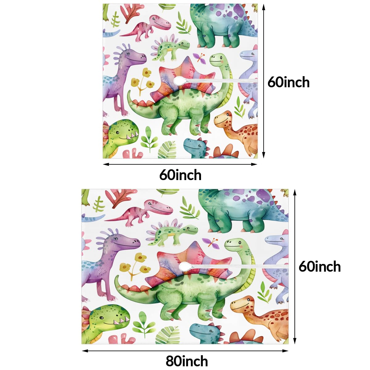 dinosauro tovaglia da esterno con foro dell'ombrello cerniera divertente dinosauro 152 x 152 cm tovaglia impermeabile in tessuto di poliestere copritavolo per patio tavolo da picnic