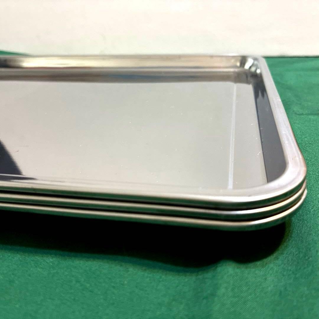 Amazon｜ステンレス製長方形「浅型バット」 3枚組 サイズ330×265×15mm