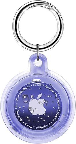 Soporte impermeable IPX8 Airtag para Apple Airtags con llavero, funda de AirTag para equipaje, collar de perro, llaves, soporte protector de cuerpo