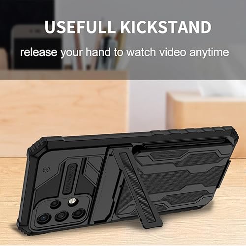 Miniatura 5 de Funda para teléfono Galaxy A32 4GSamsung A32 4G SM-A325F con protector de pantalla, cartera desmontable para tarjeta de crédito con soporte