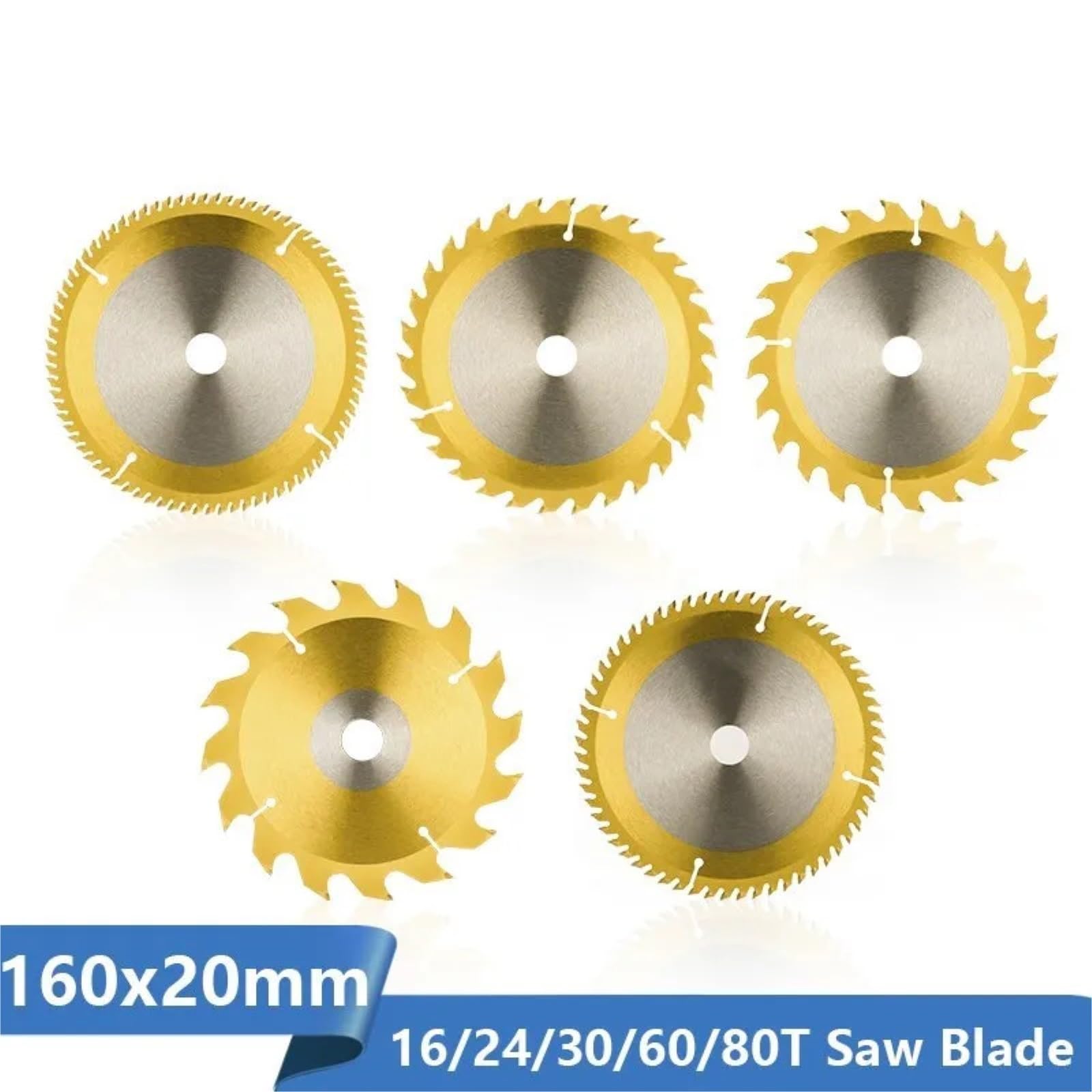 Brzeszczot do cięcia metalu 1PC tarcze tnące TCT 160mm brzeszczot tarczowy do drewna plastikowe cięcie akrylowe z węglikami spiekanymi(160X20X80T)