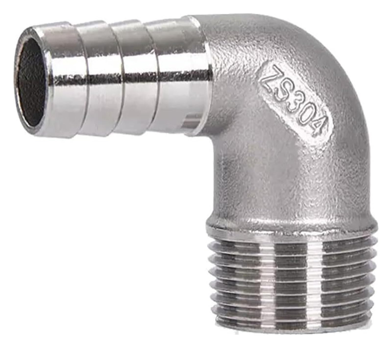 Conectores acodados, Conectores de codo acero inoxidable, 1/8", 1/4", 3/8", 1/2", 3/4", 1", 2", macho, 6, 8, 10, 12, 14, 15-60 mm, manguera 90 grados