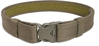 Quick Release Tactical Belt 2.0 inch Polyester Belt Airport Safe ABS Buckle No Metal EDC Outdoor Belt for Men