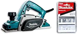 Makita Plaina 110V Elétrica 82mm 3.1/4 M1902B 500W com Facas D16346 para Madeira Carpintaria Marcenaria Acabamento Kit