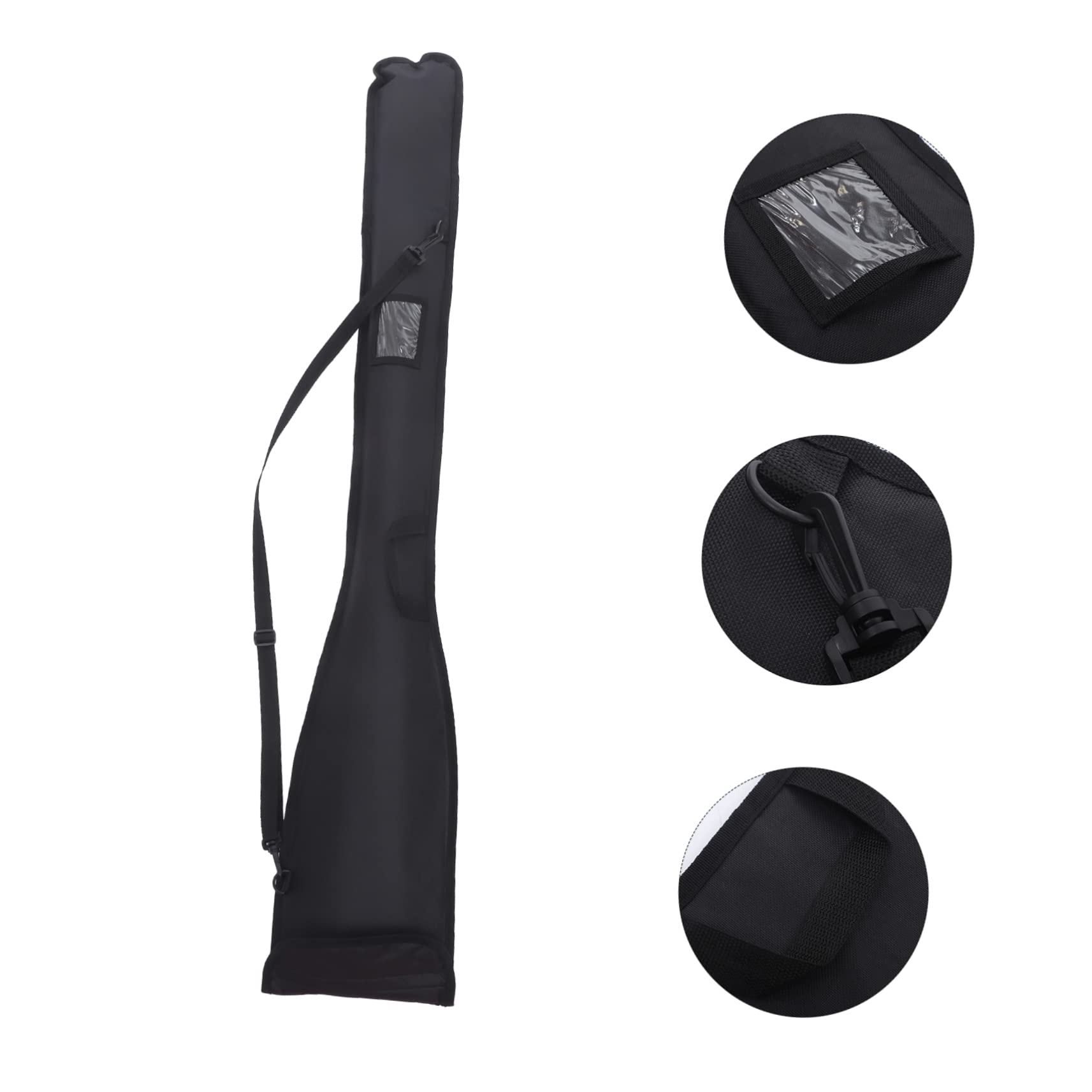TOYANDONA Borsa Porta Pagaia Oxford Nero, Pieghevole Tracolla Regolabile per Kayak e Sport Acquatici, Pratica Custodia da Esterno per Remi