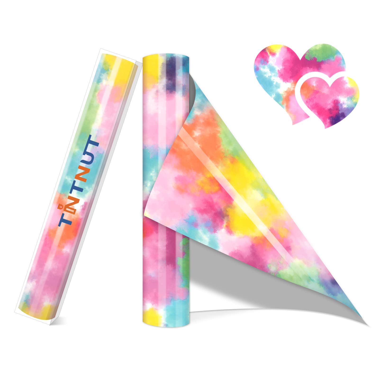 Tintnut Tie Dye Permanent Vinyl Roll 12 in x 5ft Easter Adhesive Vinyl — image 1