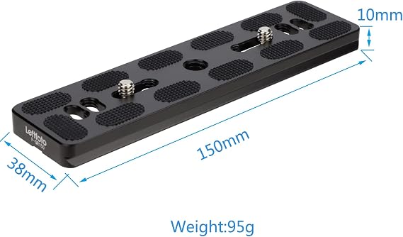 Quick Release Plate,150mm Universal Camera QR Plate,Quick Shoe Plates with Two 1/4