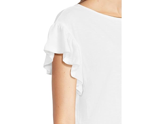 Slub Jersey Flutter Sleeve Tee - Image 4