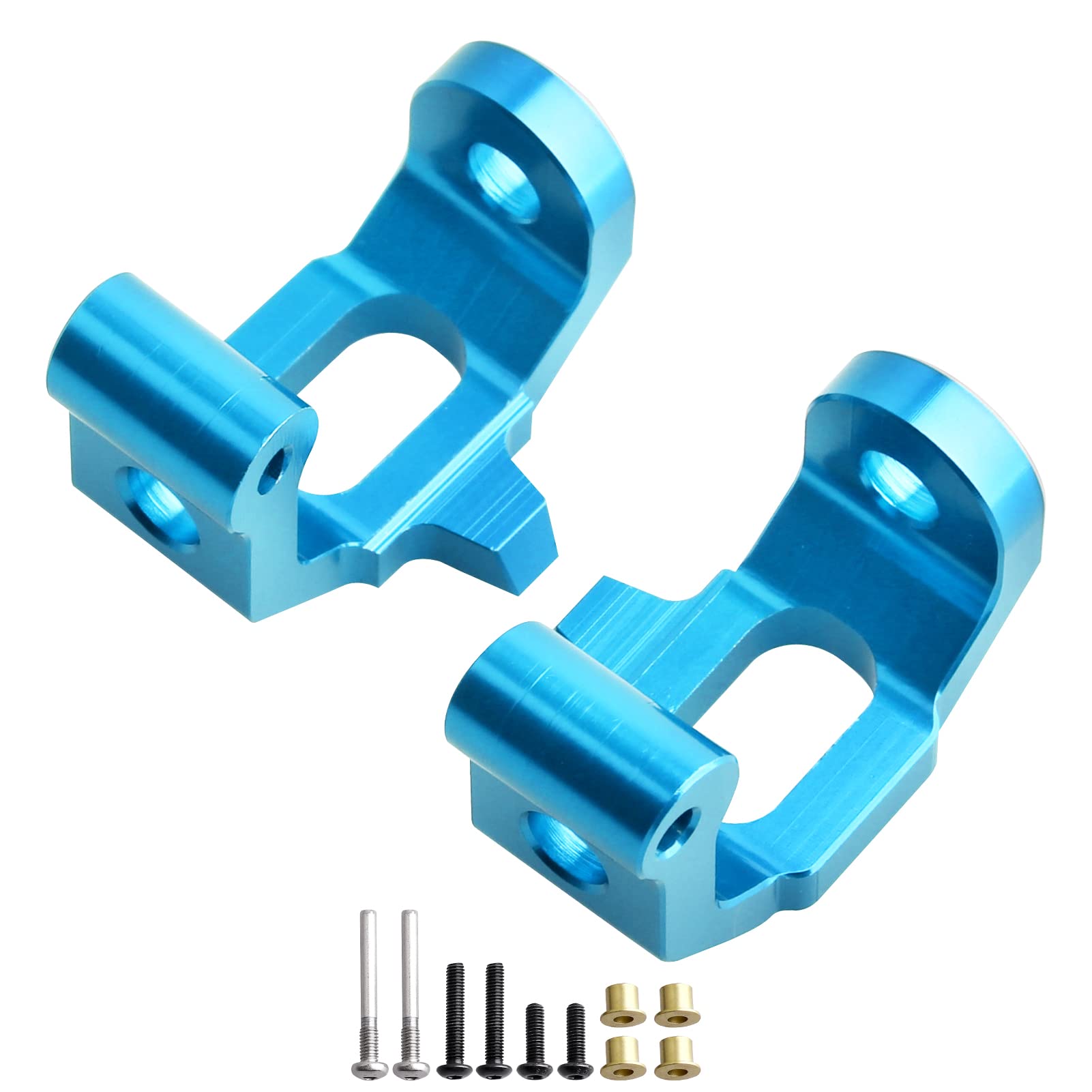 Aluminum Steering Knuckles & Hub Carriers For 1/10 Losi Tenacity TT Pro, DB Pro, Lasernut RC Truck - Blue (Upgrade Parts)