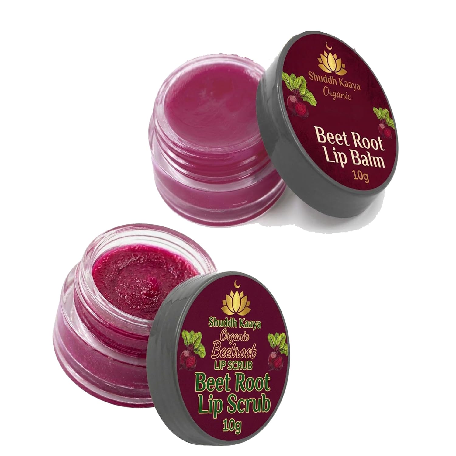 Organic Beetroot Lip Care Kit | Lip Scrub & Lip Balm Combo (10g Each) | Beetroot Extracts for Soft, Smooth & Nourished Lips | Exfoliating Lip Scrub & Moisturizing Lip Balm | 2-in-1 Lip Care Set-image-10