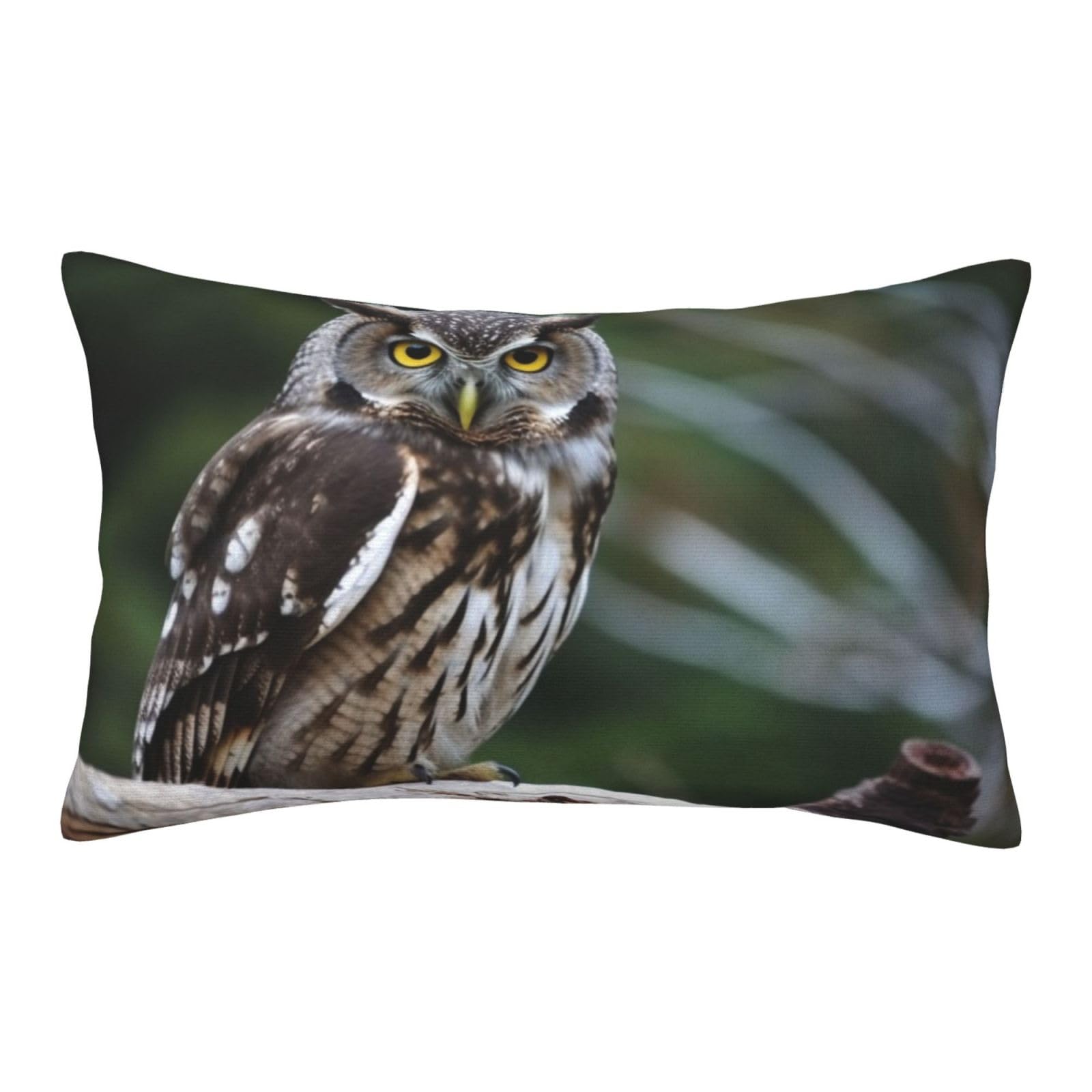Velvet Pillowcases 14"x20" Ultra Soft Breathable Pillow Cases, Luxury Fuzzy Throw Pillow Covers with Zipper, Wild Owl Birds Pillow Shams All Seasons Decorative Cushion Cases for Couch
