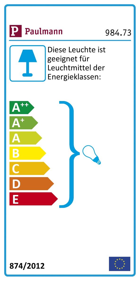 984.73 Paulmann Möbelleuchten Möbel EBL schwenkbar max.20W 12V G4 69mm Weiß/Stahlblech/Glas