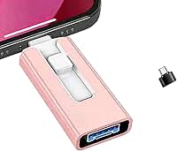 Flash Drive para iPhone de 256 GB, cartão de foto para armazenamento de memória externa, faça backup e salve facilmente fotos de vídeos, pen drive USB de alta velocidade para iPhone/iPad/Android/PC