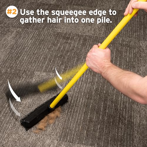 Image of FURemover Pet Hair Removal Rubber Broom, 48 inch Handle