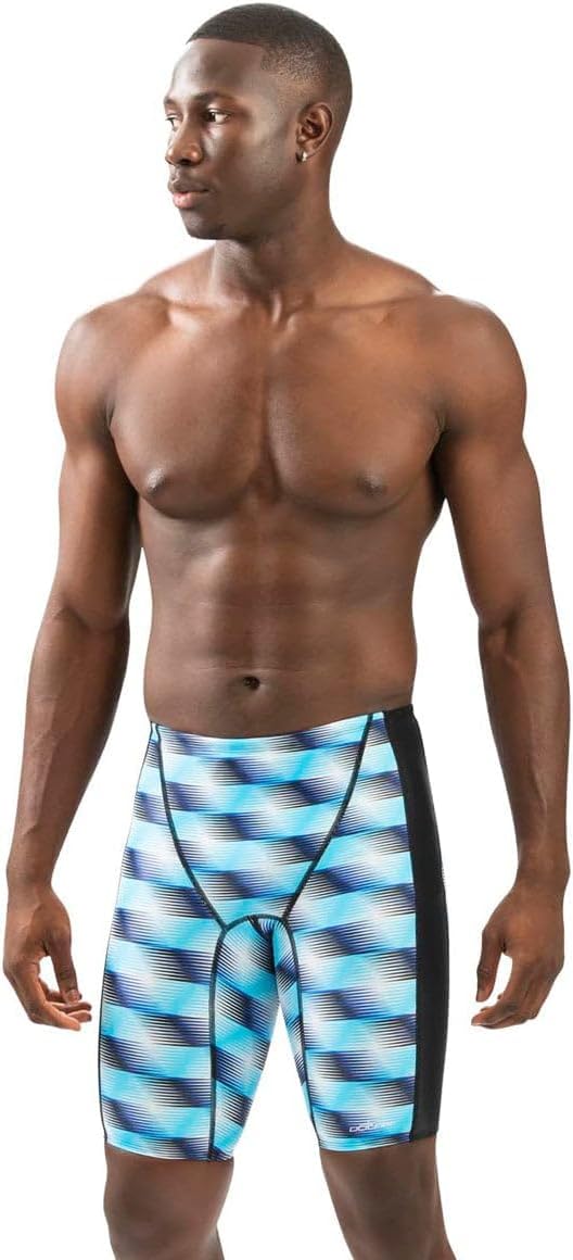 Dolfin Men's XtraSleek Eco Tectonic Spliced Jammer Swimsuit Tectonic Green
