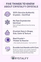 Vista 4 de Grips by CRYSTALFY Clear Quartz Druzy Raw with Openings Crystal Phone Grip Holder & Expanding Kickstand - Natural Gemstone Swappable Top Accessory