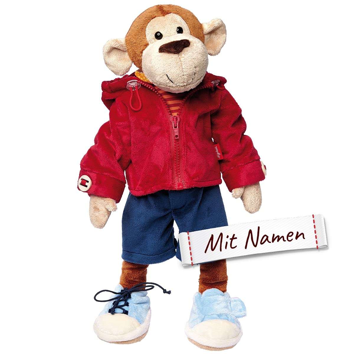 SIGIKID Lernspielzeug AFFE Kuscheltier mit Namen Bestickt, Niedliches Plüschtier Stofftier für Babys Kinder, Schmusetier Mädchen Junge