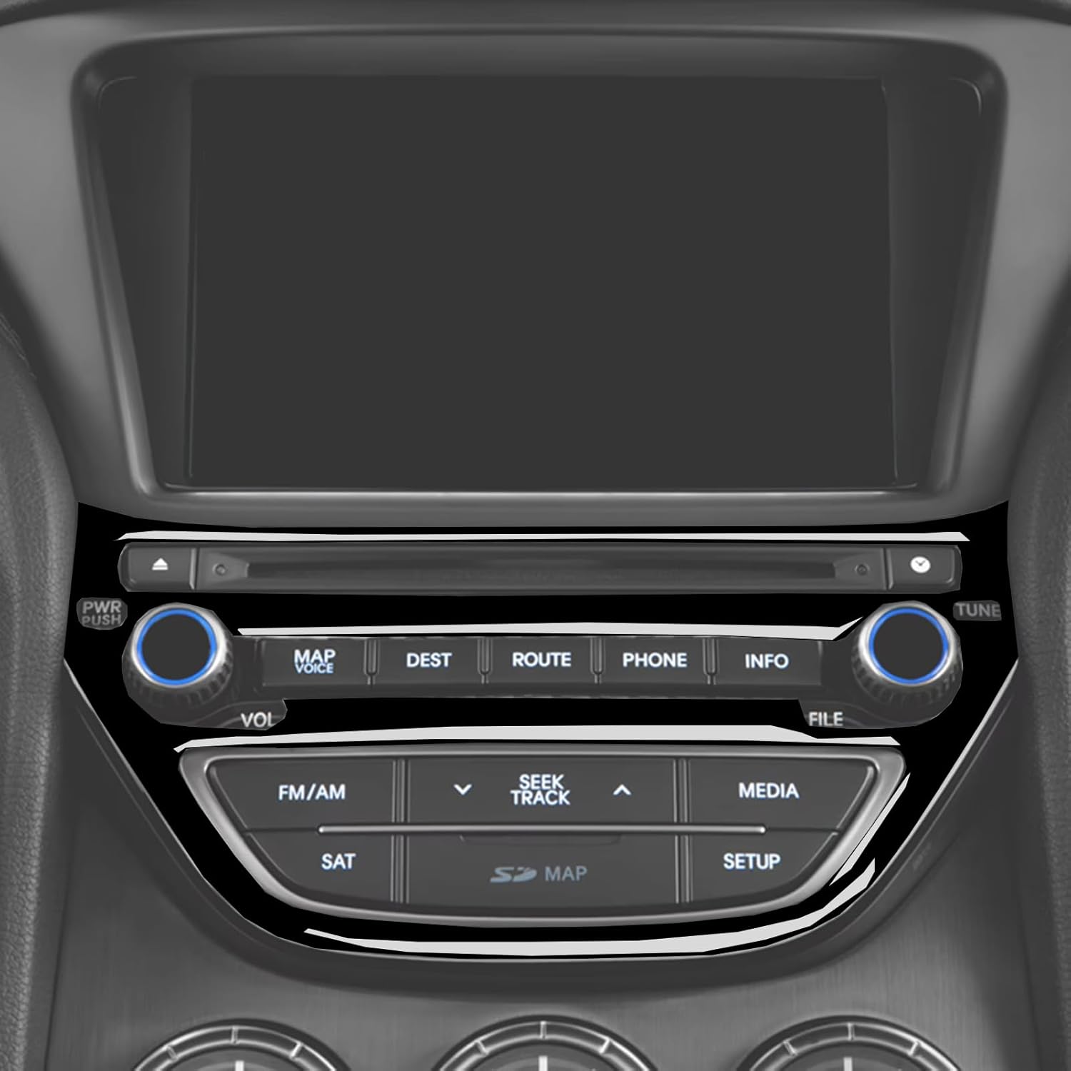 Glossy Piano Black Car Dashboard Speedometer Tachometer Upper Panel Decorative Strip Sticker Auto Interior Accessories Compatible with Hyundai Genesis Coupe(DH) 2013 2014 2015 2016