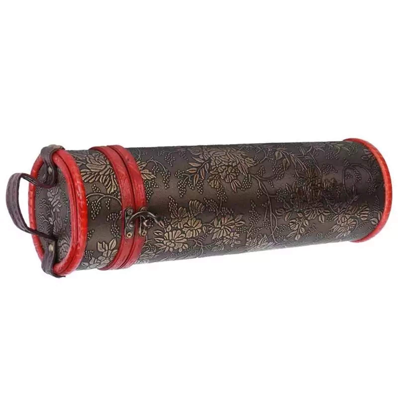 Boîte-Cadeau de vin en Bois, boîte Rangement Simple Ronde pour Home Bar Decor
