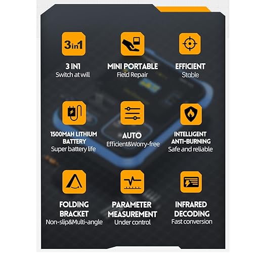 Miniatura 7 de Comprobador de transistores, osciloscopio digital, medidor de resistencia de capacitancia de inductancia portátil, microscopios USB (configuración