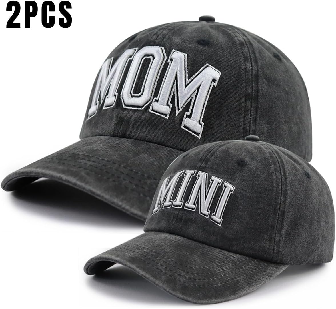Funny Dad Mom Mini Matching Family Hat, Adjustable Embroidered Parent-Child Baseball Cap
